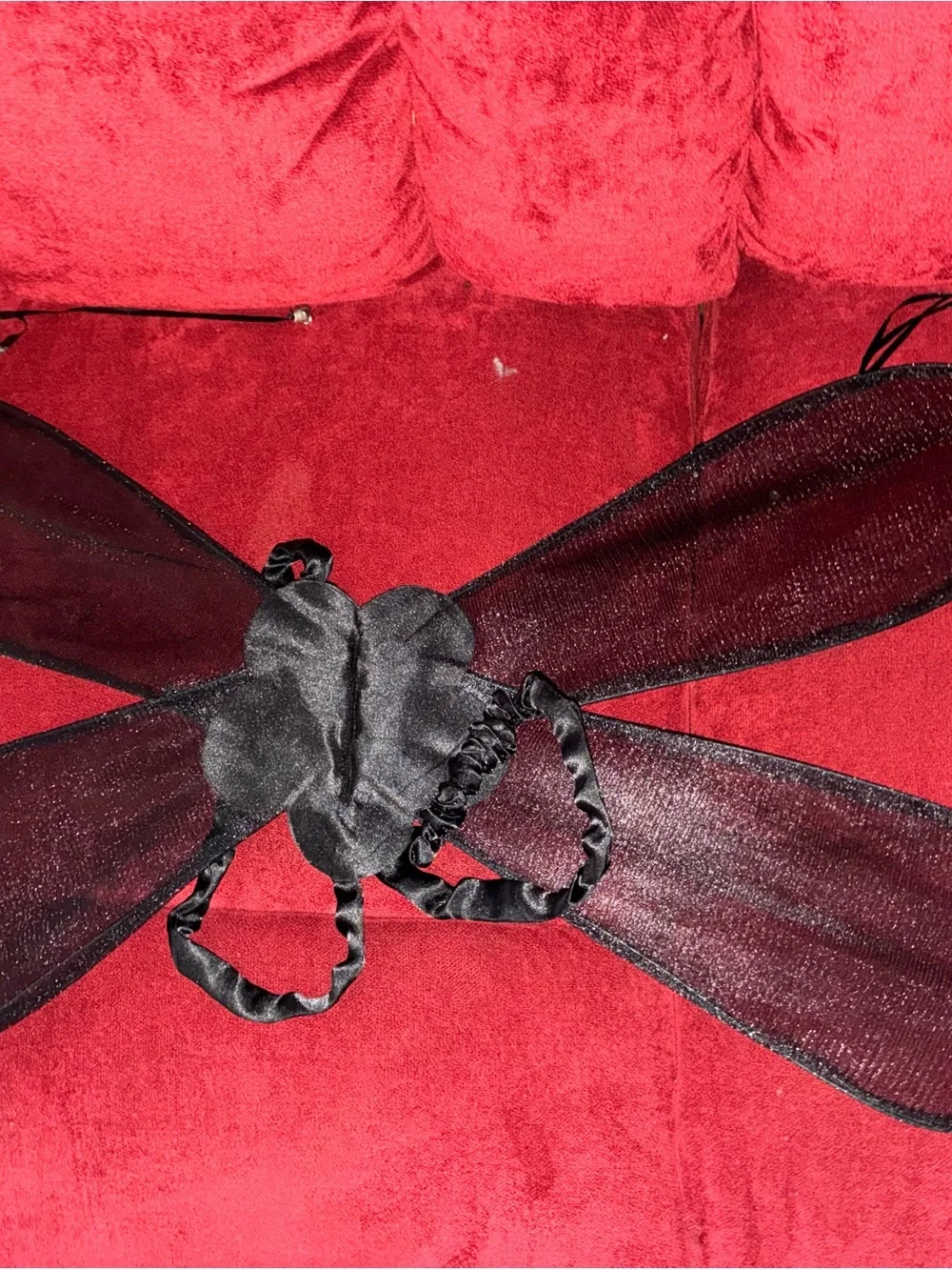 Black Organza Fairy Wings with Adjustable Straps